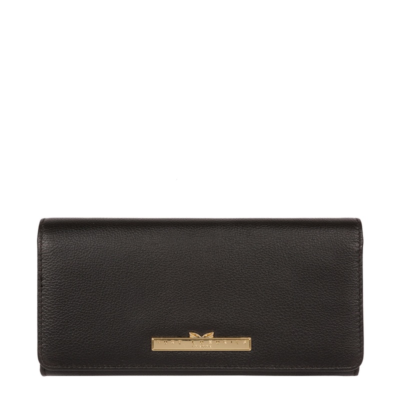 'Pipit' Black Leather Bi-Fold Purse