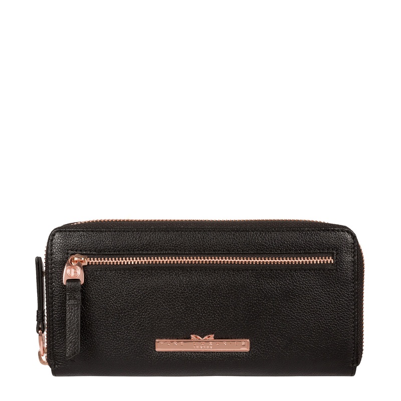 'Starling' Black Leather Purse