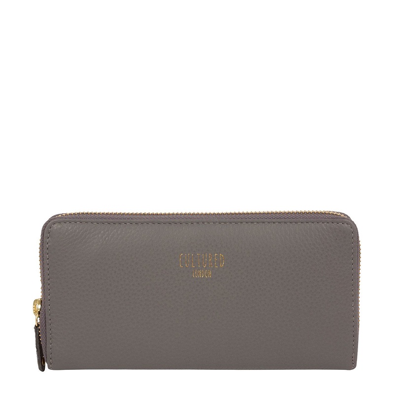 'Tabitha' Grey Leather Purse