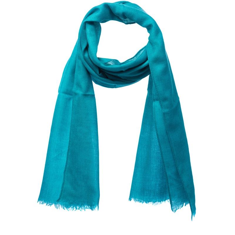 Turquoise Coloured Fine Quality Cashmere Scarf
