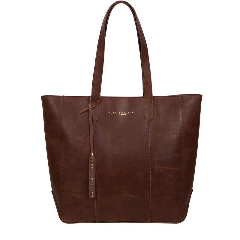 'Amberley' Ombr Chestnut Vegetable-Tanned Leather Tote Bag