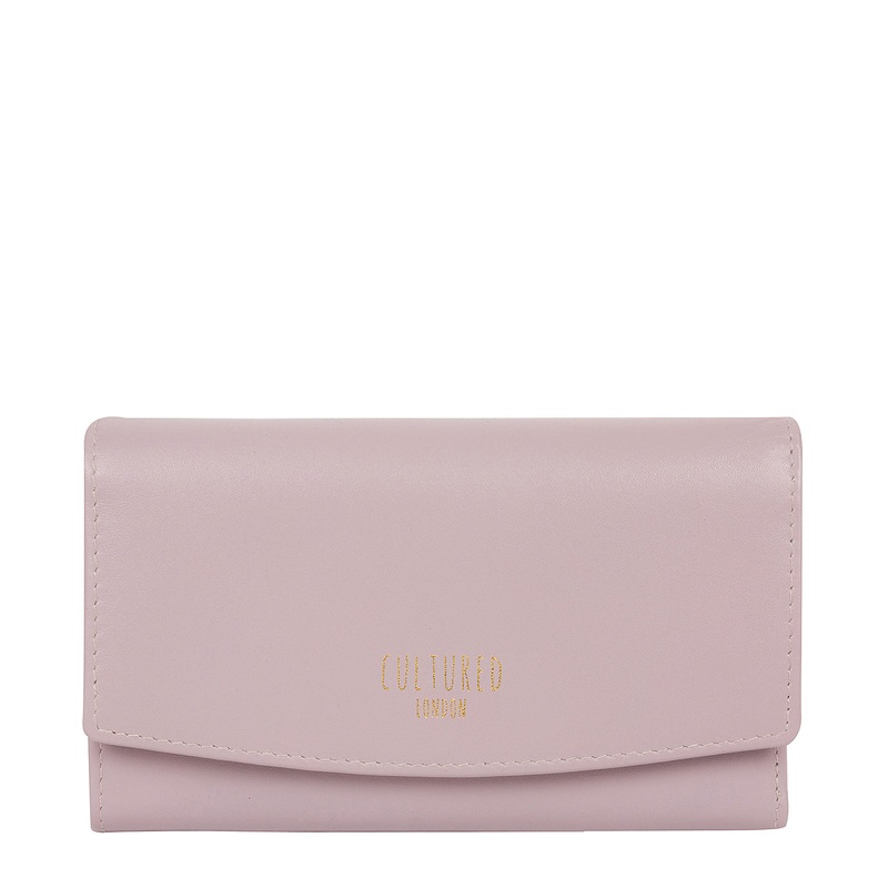 'Aviva' Subtle Lilac Leather Purse