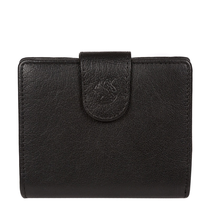 'Azaria' Black Bi-Fold Leather Purse