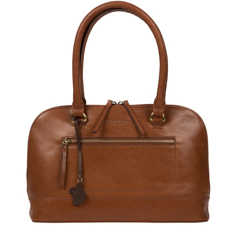 'Bailey' Conker Brown Leather Handbag