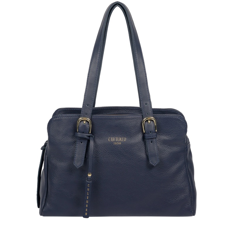 'Beckenham' Ink Leather Handbag