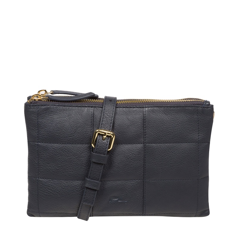 'Carmen' Navy Nappa Leather Cross Body Bag
