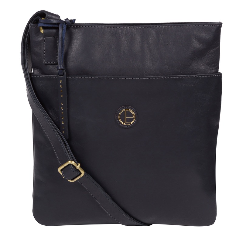 'Foxton' Navy Leather Cross Body Bag