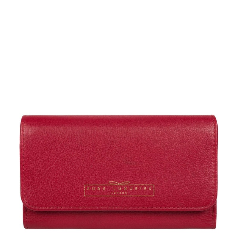 'Freesia' Garnet Leather RFID Purse