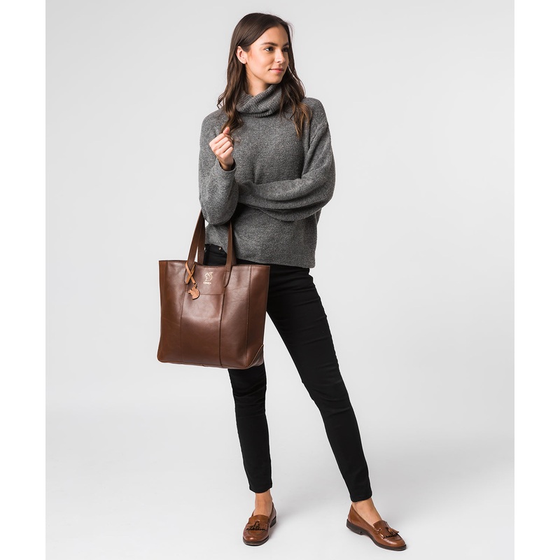 'Hardy' Ombr Chestnut Vegetable-Tanned Leather Shopper Bag