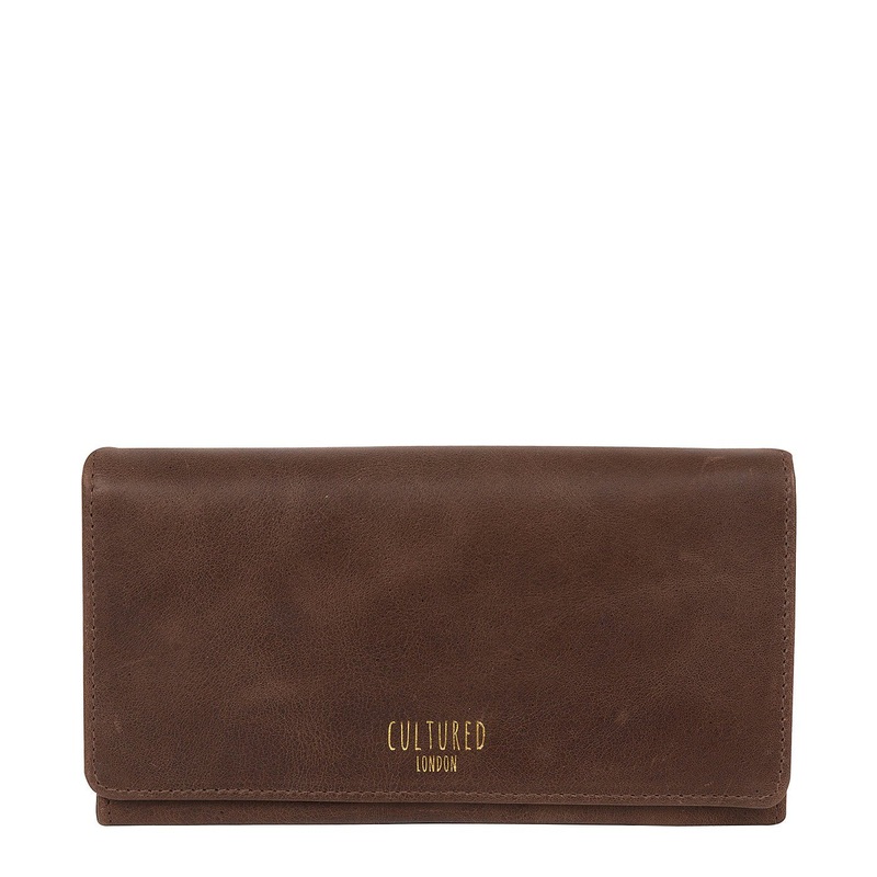 'Harlow' Vintage Brown Leather Purse
