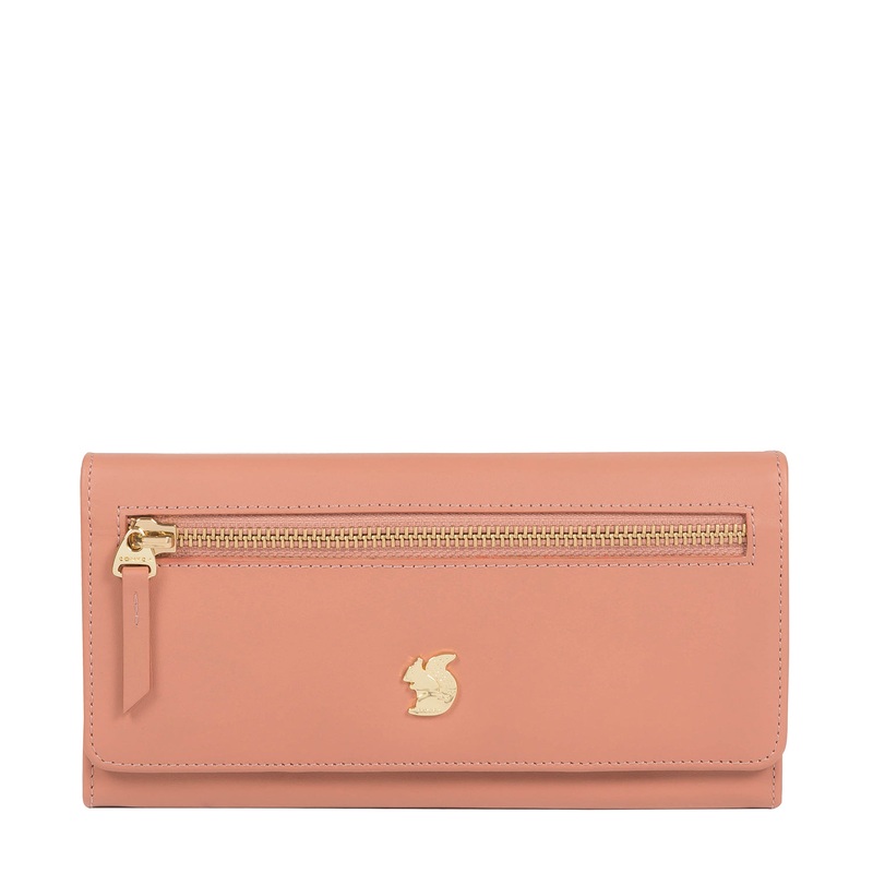 'Honey' Misty Rose Leather Bi-Fold Purse