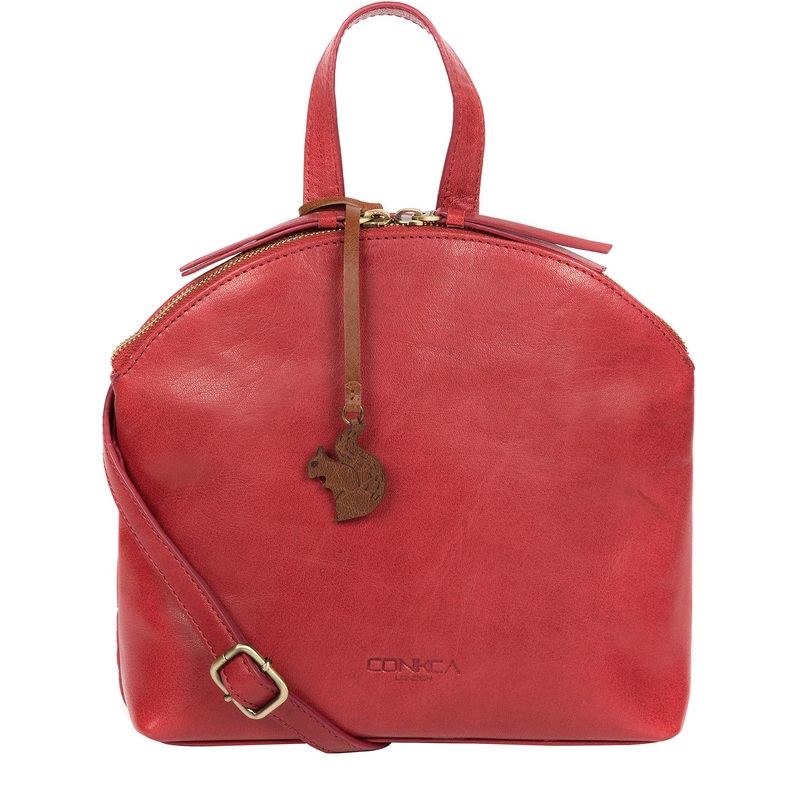 'Ingrid' Chilli Pepper Leather Cross Body Bag
