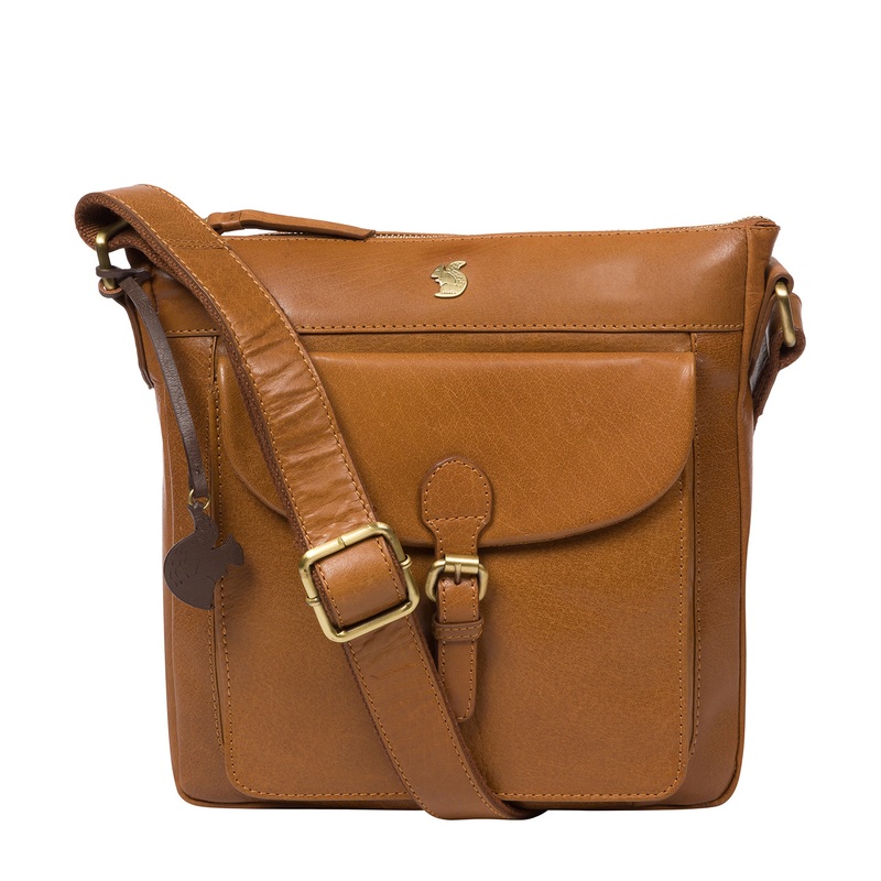 'Josephine' Dark Tan Leather Shoulder Bag