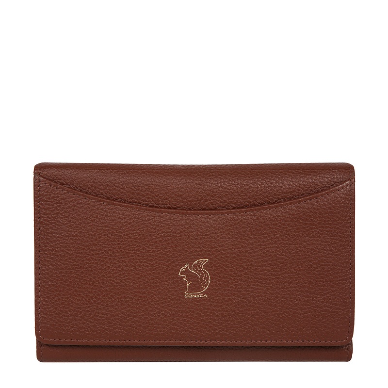 'Kali' Chestnut Leather Purse