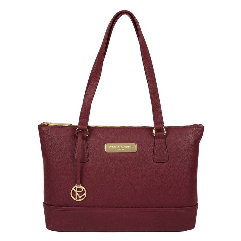 'Keira' Pomegranate Leather Handbag