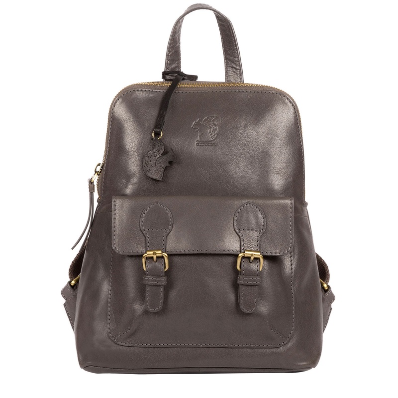 'Kendal' Slate Leather Backpack