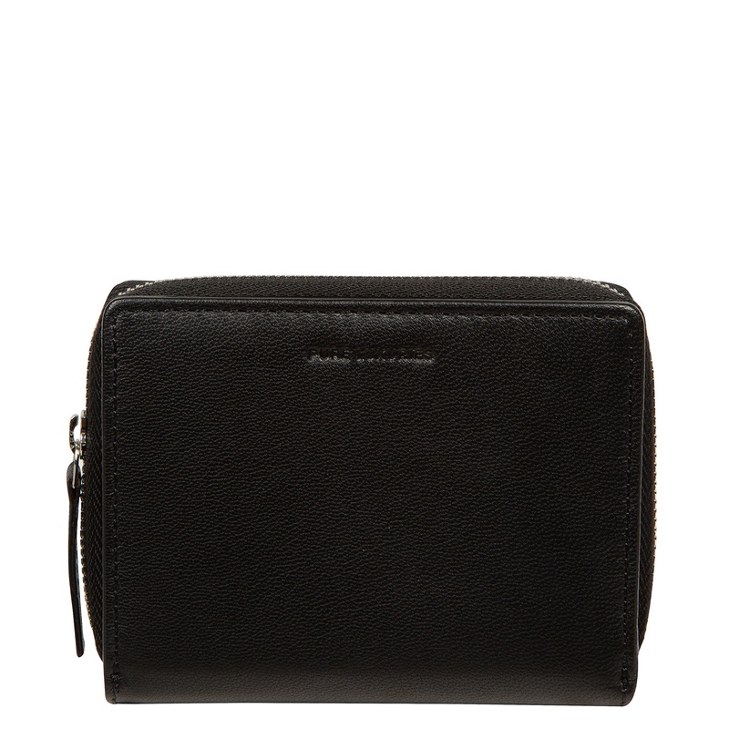'Leah' Black Leather Purse