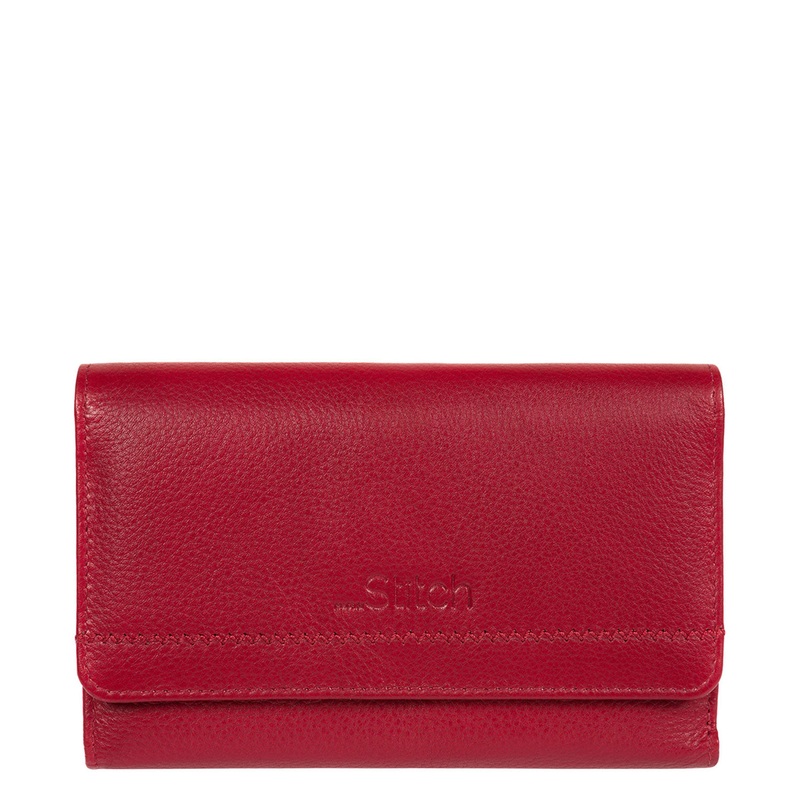 'Millbeck' Red Handmade Leather RFID Purse