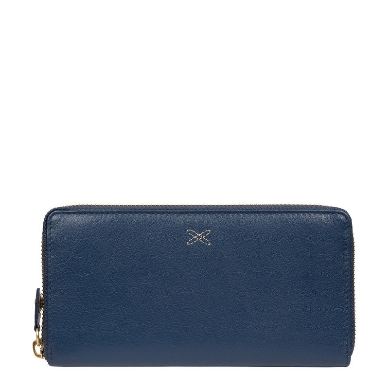 'Netty' Denim Leather RFID Purse