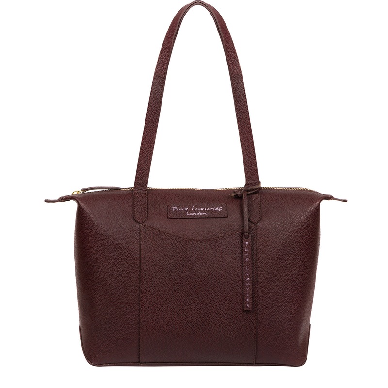 'Oval' Oxblood Leather Tote Bag