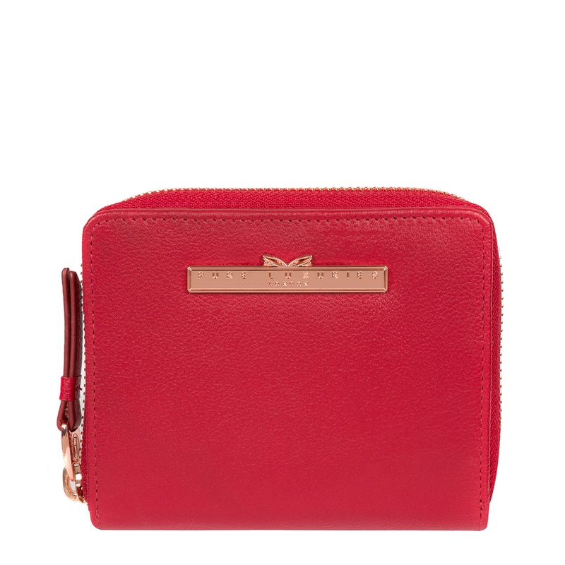'Piper' Barbados Cherry Leather Purse