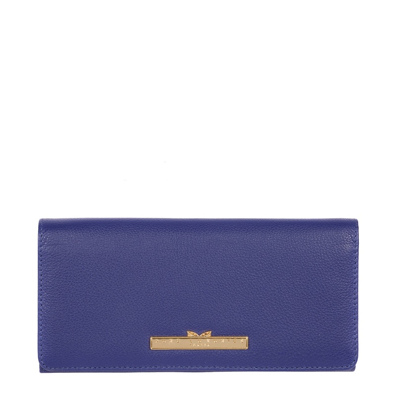'Pipit' Navy Leather Bi-Fold Purse