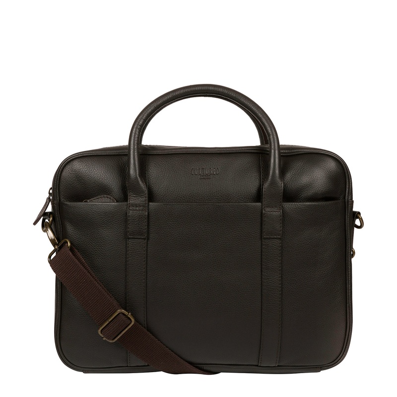 'Quay' Brown Leather Work Bag