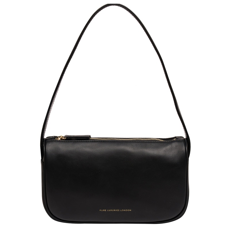 'Quinn' Black Leather Grab Bag