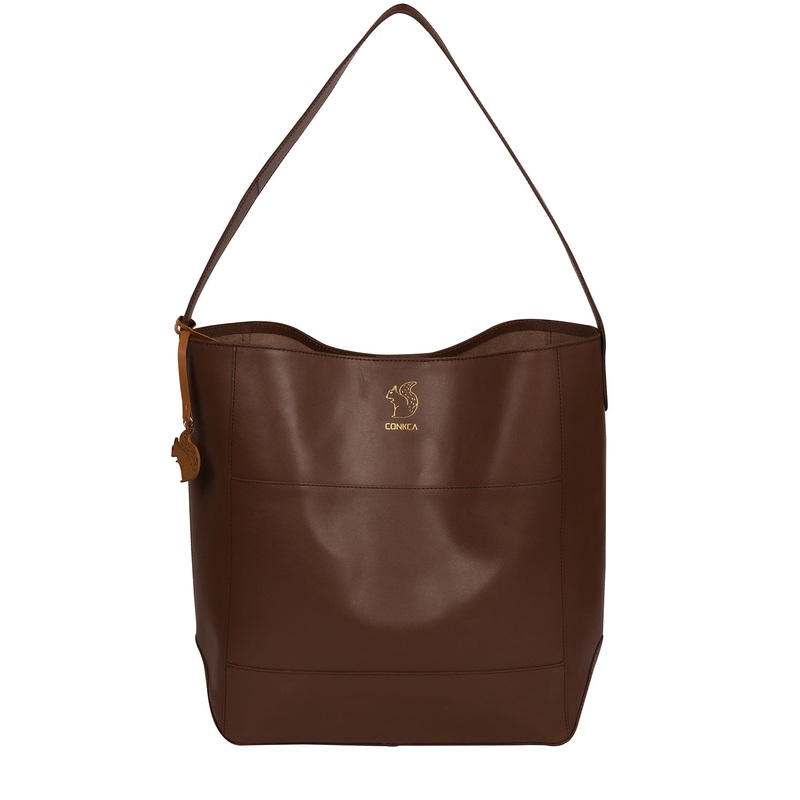 'Reynolds' Ombr Chestnut Vegetable-Tanned Unlined Leather Shoulder Bag