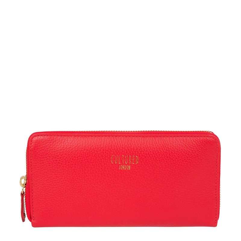 'Tabitha' Royal Red Leather Purse