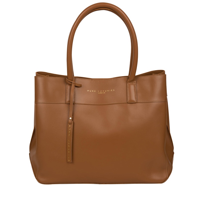 'Amesbury' Saddle Tan Vegetable-Tanned Unlined Leather Handbag