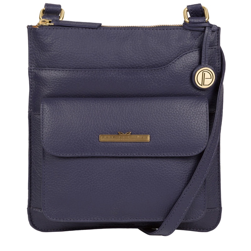 'Anne' Denim Leather Cross Body Bag