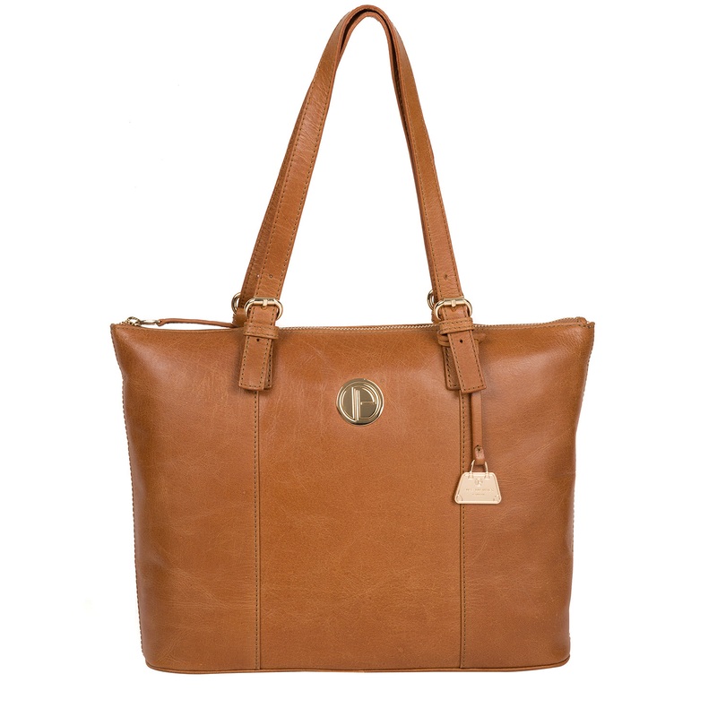 'Aster' Saddle Tan Leather Tote Bag