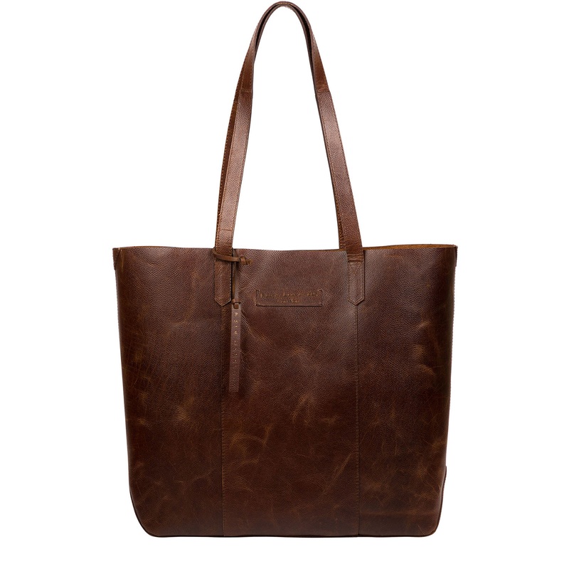 'Bankside' Vintage Brown Leather Tote Bag