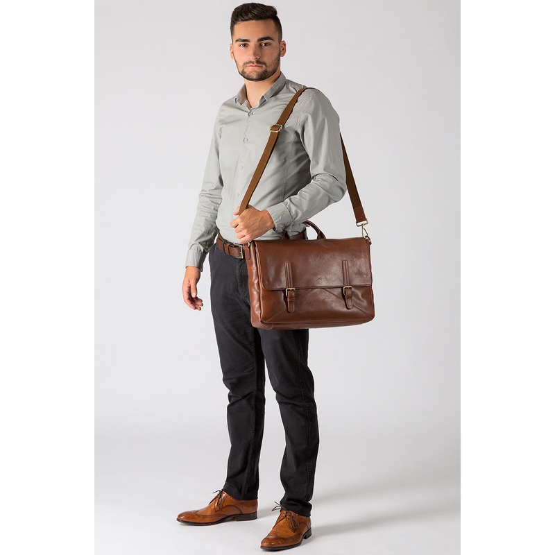 'Big Andrew' Treacle Leather Workbag