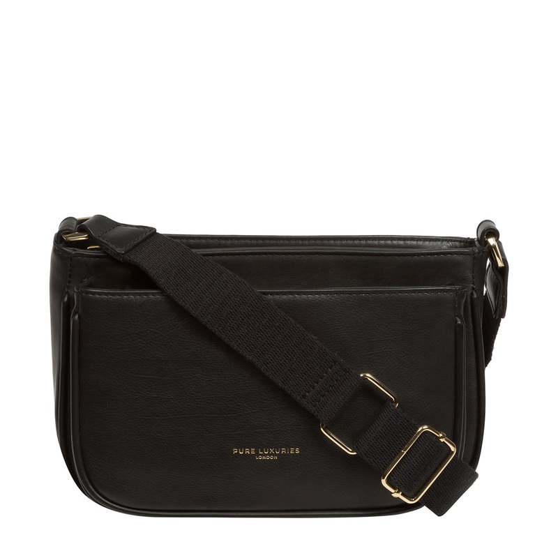 'Bree' Black Nappa Leather Cross Body Bag