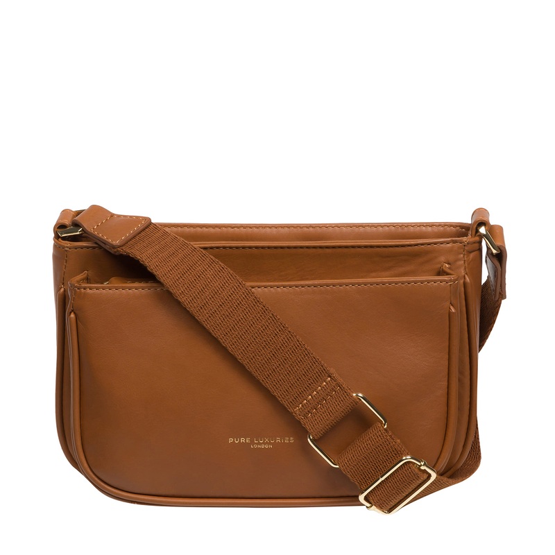 'Bree' Oak Nappa Leather Cross Body Bag