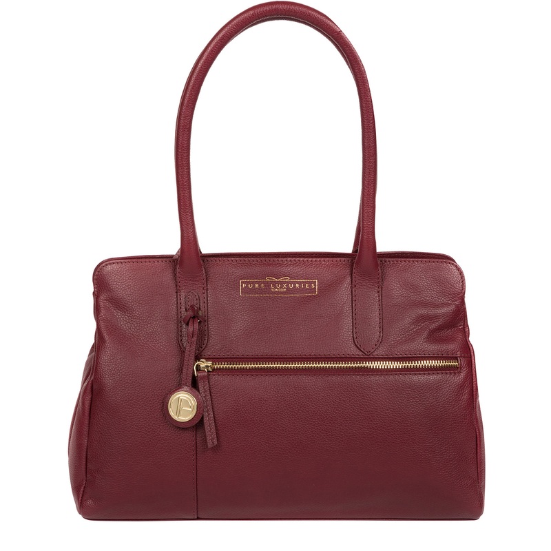 'Darby' Deep Red Leather Handbag