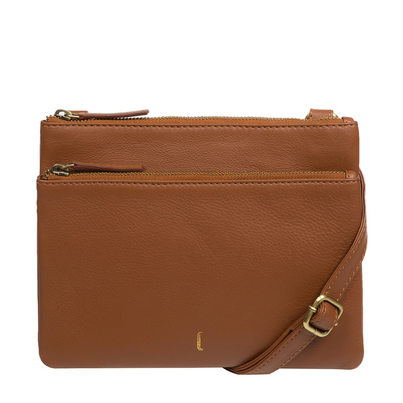 'Demi' Tan Leather Cross Body Bag
