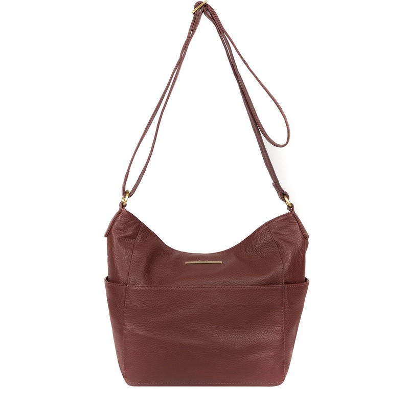 'Dorothea' Port Leather Shoulder Bag