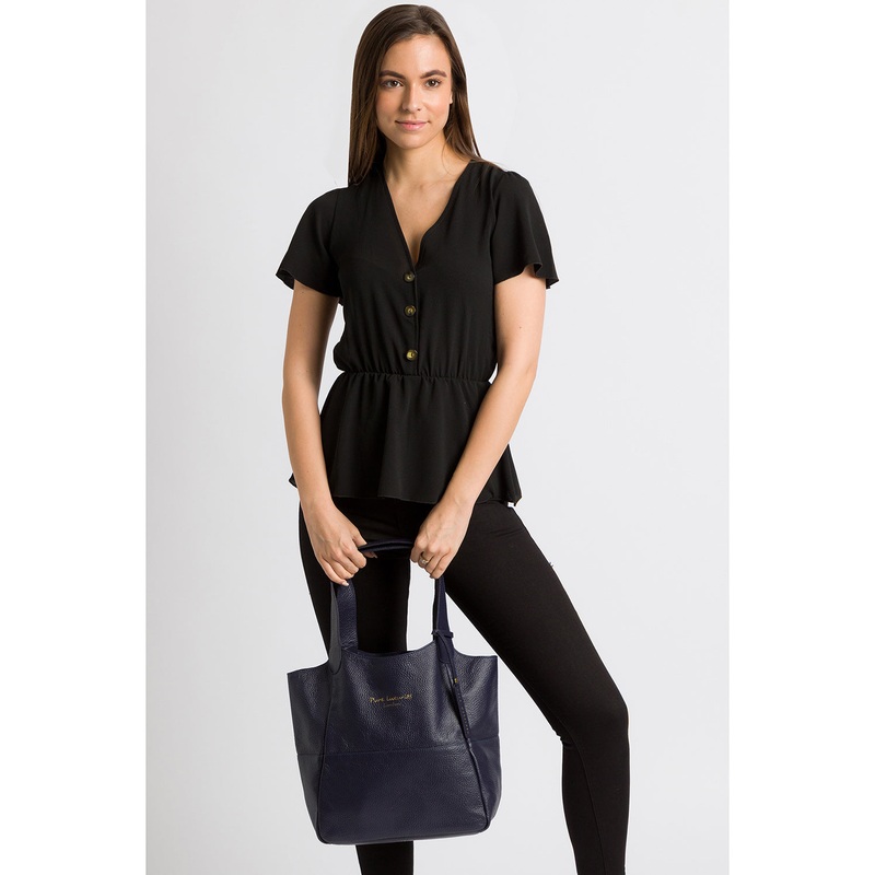 'Freer' Ink Leather Tote Bag