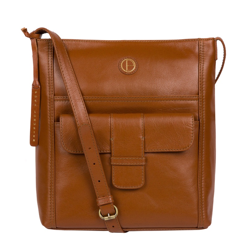 'Hanwell' Vintage Dark Tan Leather Shoulder Bag