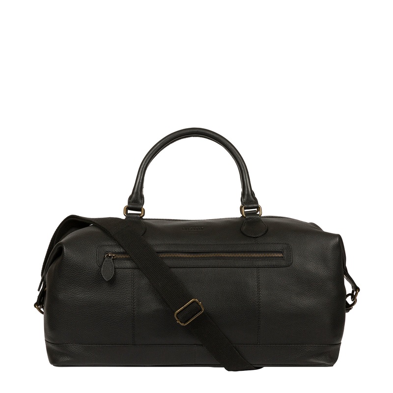 'Harbour' Black Leather Holdall