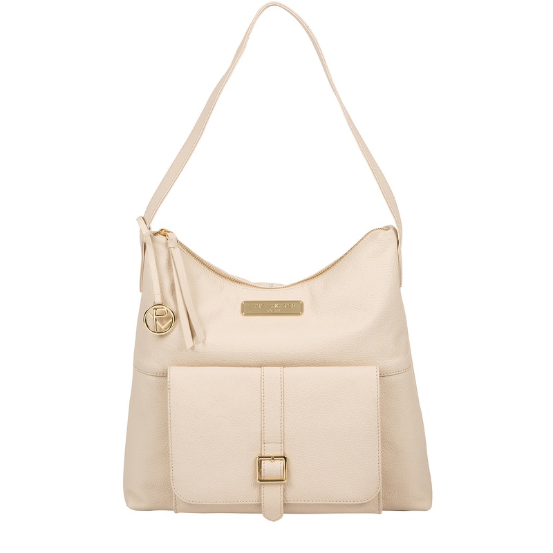 'Imogen' Frappe Leather Shoulder Bag