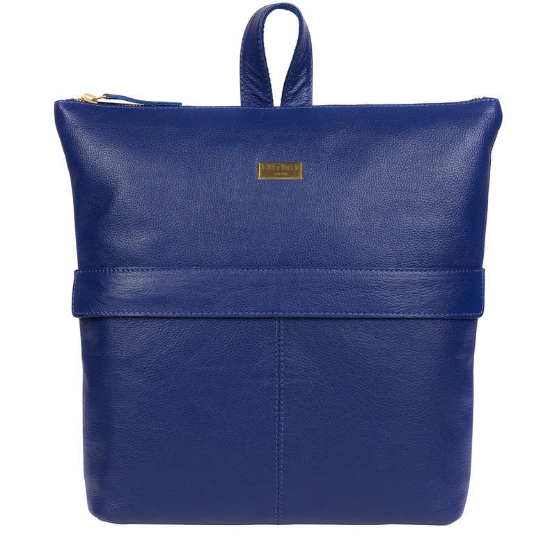 'Jada' Mazarine Blue Leather Backpack