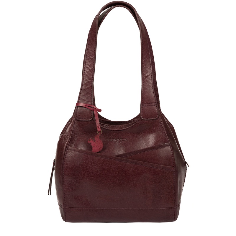 'Juliet' Plum Leather Handbag