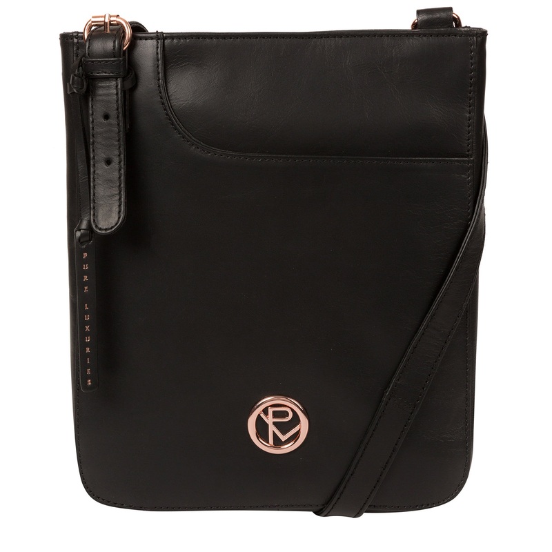 'Kahlo' Black Leather Cross Body Bag