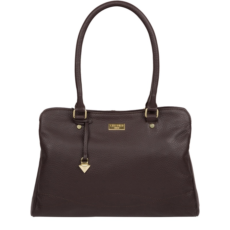 'Kiona' Dark Chocolate Leather Handbag
