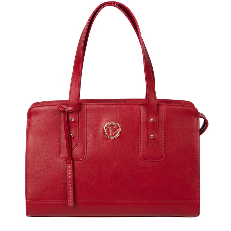 'Klee' Cherry Leather Handbag