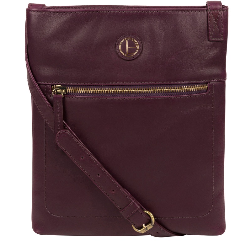 'Knook' Blackberry Leather Cross Body Bag